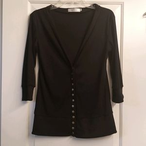 Paposon Black Cardigan 1/2 Sleeve